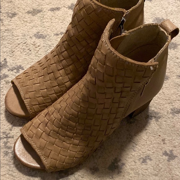 Naughty Monkey Tan Woven Ankle Booties - Picture 1 of 4